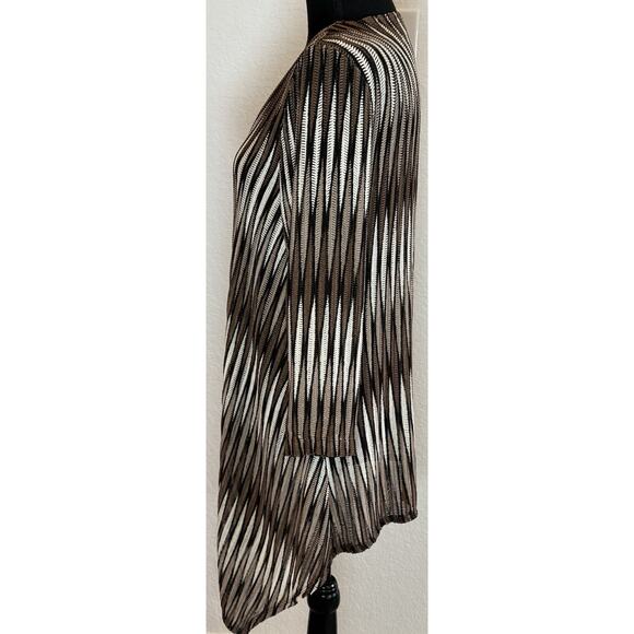 Chico’s Travelers Diamond Ombre Tilly Chocolate Chip Jacket Size 1 (Medium) NWT - Picture 2 of 5